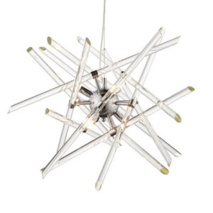 Atom Crystal Glass Nickel Chandelier - Avant Garde Furniture - Designer Furniture Store & Luxury Home Decor