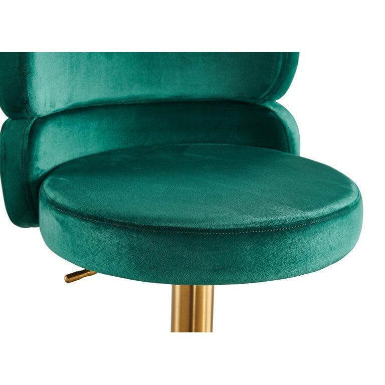 Avalon Emerald Velvet Brass Counter Stool - Avant Garde Furniture - Designer Furniture Store & Luxury Home Decor