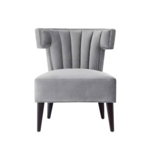 Azariah Light Grey Velvet Chair - Avant Garde Furniture - Designer Furniture Store & Luxury Home Decor