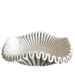 Azure White Marble Large Bowl - Avant Garde Furniture - Designer Furniture Store & Luxury Home Decor