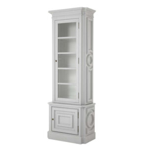 Elegancia White Etagere Glass Right Side Cabinet