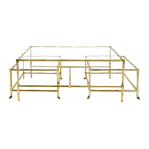 Bahama Gold Bamboo Coffee Table Set - Avant Garde Furniture - Designer Furniture Store & Luxury Home Decor
