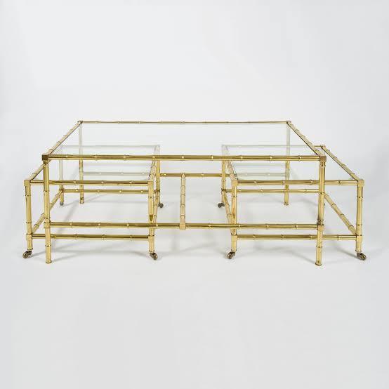 Bahama Gold Bamboo Coffee Table Set - Avant Garde Furniture - Designer Furniture Store & Luxury Home Decor