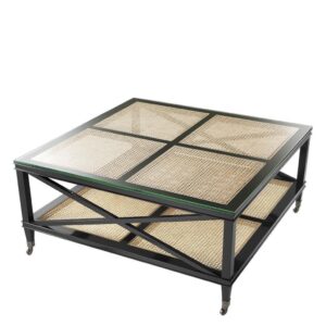 Bahamas Black Rattan Bronze Coffee Table - Avant Garde Furniture - Designer Furniture Store & Luxury Home Decor
