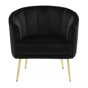 Balmain Black Velvet Brass Armchair - Avant Garde Furniture - Designer Furniture Store & Luxury Home Decor