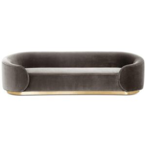 Balmain Savoy Brass Dark Grey Velvet Sofa 275cm - Avant Garde Furniture - Designer Furniture Store & Luxury Home Decor