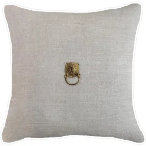Imperial Lion Natural Linen White Cushion - Avant Garde Furniture - Designer Furniture Store & Luxury Home Decor