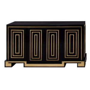 Barolo Black Gold Lacquer Buffet - Avant Garde Furniture - Designer Furniture Store & Luxury Home Decor