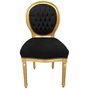 Archibald Baroque Black Gold Dining Chair - Avant Garde Furniture - Designer Furniture Store & Luxury Home Decor