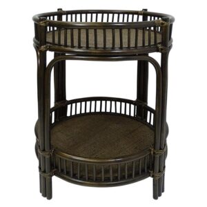 Baxter Tobacco Bamboo Rattan Tier Sidetable - Avant Garde Furniture - Designer Furniture Store & Luxury Home Decor