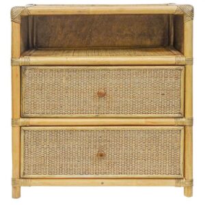 Baxter Toffee Bamboo Rattan Bedside - Avant Garde Furniture - Designer Furniture Store & Luxury Home Decor