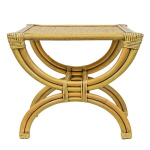Baxter Toffee Bamboo Rattan Sidetable - Avant Garde Furniture - Designer Furniture Store & Luxury Home Decor