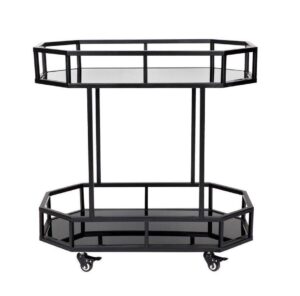 Bellagio Black Mirror Bar Cart - Avant Garde Furniture - Designer Furniture Store & Luxury Home Decor