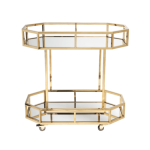 Bellagio Gold Mirror Bar Trolley - Avant Garde Furniture - Designer Furniture Store & Luxury Home Decor