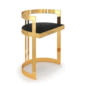 Bellevue Black Velvet Gold Counter Stool - Avant Garde Furniture - Designer Furniture Store & Luxury Home Decor