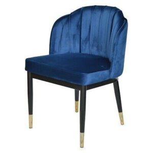 Bernhardt Blue Velvet Gold Dining Chair - Avant Garde Furniture - Designer Furniture Store & Luxury Home Decor