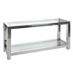 Bernhardt Chrome Glass Console - Avant Garde Furniture - Designer Furniture Store & Luxury Home Decor