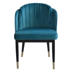 Bernhardt Teal Velvet Gold Dining Chair - Avant Garde Furniture - Designer Furniture Store & Luxury Home Decor