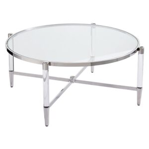 Beverley Lucite Chrome Coffee Table 100cm - Avant Garde Furniture - Designer Furniture Store & Luxury Home Decor