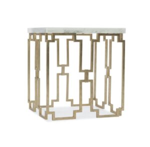 Blanco Marble Gold Leaf Sidetable - Avant Garde Furniture - Designer Furniture Store & Luxury Home Decor