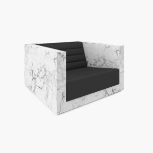 Blanco Black Canvas Sofa Armchair - Avant Garde Furniture - Designer Furniture Store & Luxury Home Decor