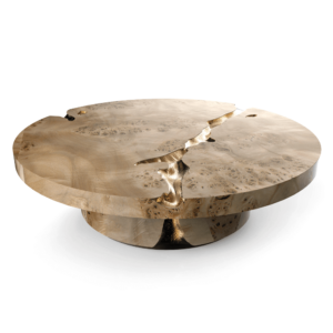 Empire Light Mahogany Brass Coffee Table - Avant Garde Furniture - Designer Furniture Store & Luxury Home Decor