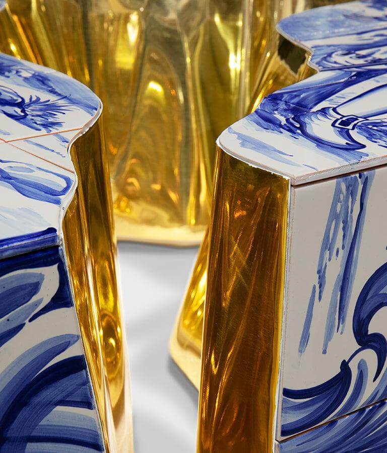 Heritage Blue White Italian Tile Coffee Table - Avant Garde Furniture - Designer Furniture Store & Luxury Home Decor