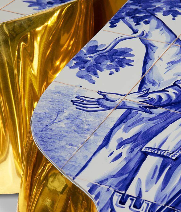 Heritage Blue White Italian Tile Coffee Table - Avant Garde Furniture - Designer Furniture Store & Luxury Home Decor