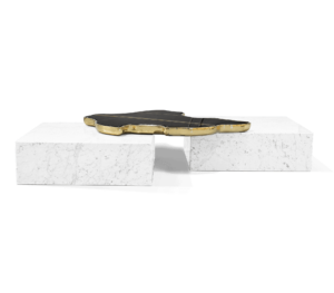 Navarro Carrara Marble Brass Coffee Table - Avant Garde Furniture - Designer Furniture Store & Luxury Home Decor