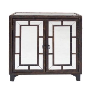 Boyd Brown Bamboo Mirror Cabinet 82cm - Avant Garde Furniture - Designer Furniture Store & Luxury Home Decor