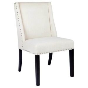 Braydon White Linen Dining Chair - Avant Garde Furniture - Designer Furniture Store & Luxury Home Decor