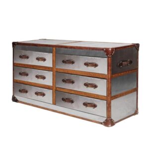 Brenton Brushed Silver Oak Dresser Trunk - Avant Garde Furniture - Designer Furniture Store & Luxury Home Decor