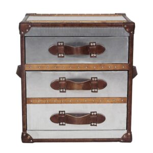 Brenton Brushed Silver Oak Dresser Trunk - Avant Garde Furniture - Designer Furniture Store & Luxury Home Decor