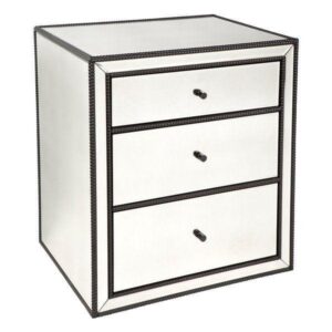 Brentwood Antique Black Mirror Bedside - Avant Garde Furniture - Designer Furniture Store & Luxury Home Decor
