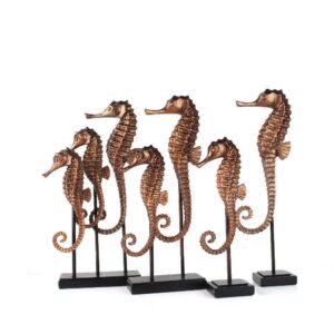 Bronze Seahorse Statue Set on Marble Stand 45cm - Avant Garde Furniture - Designer Furniture Store & Luxury Home Decor
