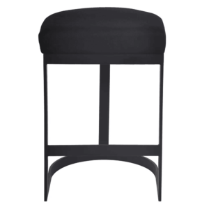 Brooke Black Linen Black Barstool - Avant Garde Furniture - Designer Furniture Store & Luxury Home Decor