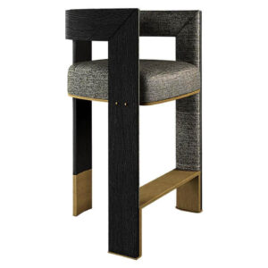 Brooklyn White Linen Ash Counter Stool - Avant Garde Furniture - Designer Furniture Store & Luxury Home Decor