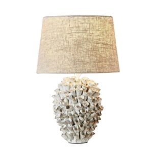 Byron Coral Lamp with Natural Linen Shade - Avant Garde Furniture - Designer Furniture Store & Luxury Home Decor