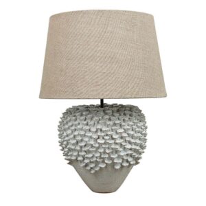 Byron Coral Lamp with Natural Linen Shade - Avant Garde Furniture - Designer Furniture Store & Luxury Home Decor