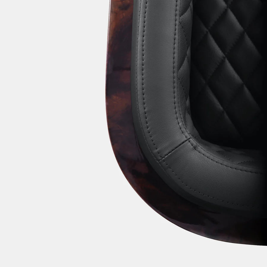 Gallineux Walnut Root Brass Counter Stool - Avant Garde Furniture - Designer Furniture Store & Luxury Home Decor