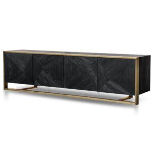 Calibre Black Oak Brushed Gold Storage Buffet - Avant Garde Furniture - Designer Furniture Store & Luxury Home Decor