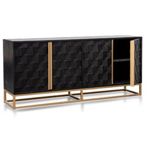 Calibre Black Oak Buffet Gold Cabinet - Avant Garde Furniture - Designer Furniture Store & Luxury Home Decor