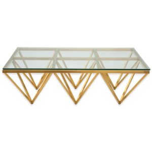 Calibre Brushed Gold Coffee Table 120cm - Avant Garde Furniture - Designer Furniture Store & Luxury Home Decor
