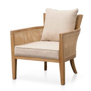 Calibre Rattan Sand Linen Armchair - Avant Garde Furniture - Designer Furniture Store & Luxury Home Decor