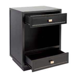 Campaign Black Gold Bedside Drawer - Avant Garde Furniture - Designer Furniture Store & Luxury Home Decor