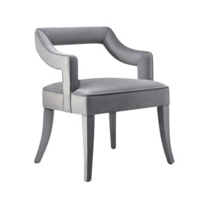 Campari Light Grey Velvet Dining Chair - Avant Garde Furniture - Designer Furniture Store & Luxury Home Decor