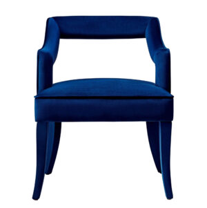 Campari Navy Velvet Dining Chair - Avant Garde Furniture - Designer Furniture Store & Luxury Home Decor