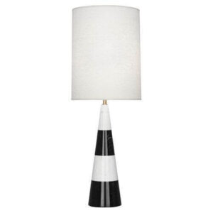 Canaan Black White Marble Table Lamp with White Shade 89cm - Avant Garde Furniture - Designer Furniture Store & Luxury Home Decor