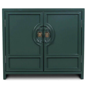 Cannes Emerald Lacquer Brass Cabinet - Avant Garde Furniture - Designer Furniture Store & Luxury Home Decor