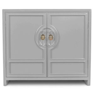 Cannes Light Grey Lacquer Brass Cabinet - Avant Garde Furniture - Designer Furniture Store & Luxury Home Decor